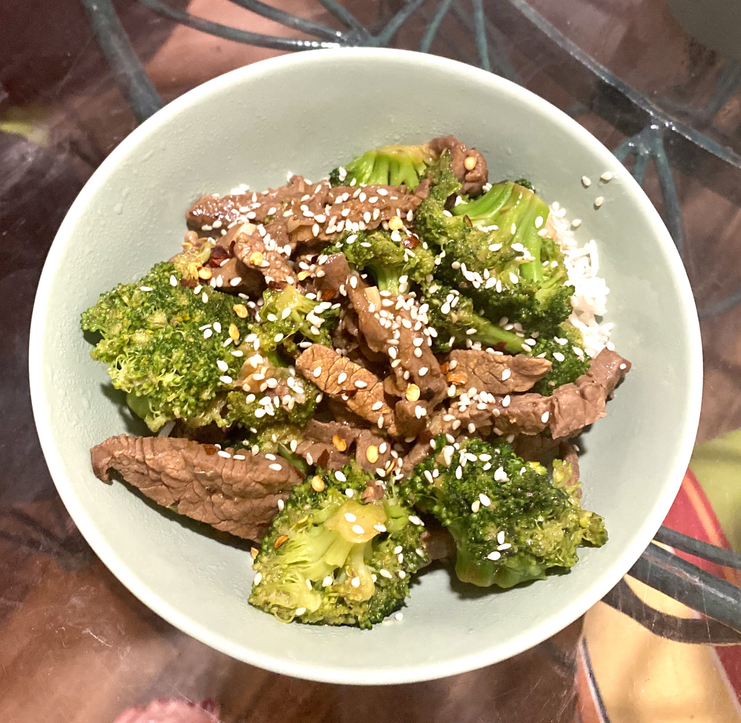 Broccoli Beef With Sesame Seeds