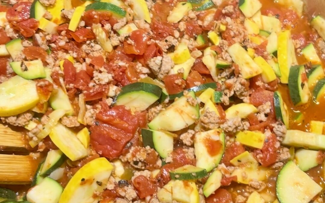 Zucchini & Ground Turkey Skillet