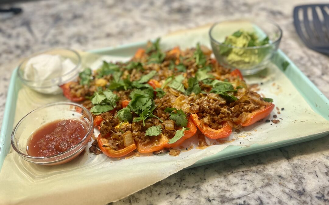 Ground Turkey Bell Pepper Nachos